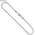 Zilveren rope armbandje 3 mm, Sieraden, Tassen en Uiterlijk, Armbanden, Verzenden, Nieuw, Zilver