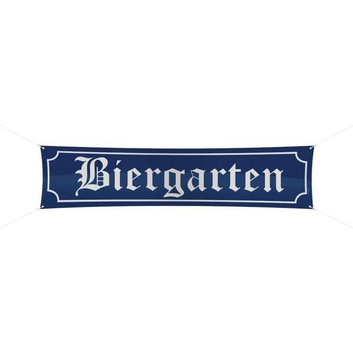 Spandoek Biergarten 180x40cm, Hobby en Vrije tijd, Feestartikelen, Nieuw, Ophalen of Verzenden