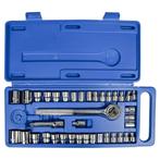 Benson 40-delige doppendoos - metrisch en inch - verchroo..., Doe-het-zelf en Verbouw, Gereedschap | Handgereedschap, Ophalen of Verzenden