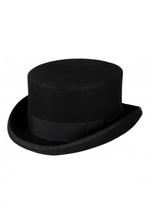 Luxe Hoge Hoed Zwart Laag Model 61 100% Wol Heren Man Tophat, Nieuw, Ophalen of Verzenden