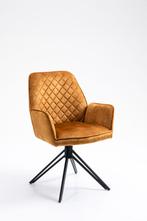 Eetkamerstoel William | Beige | Velvet/velours stof, Huis en Inrichting, Stoelen, Ophalen, Nieuw, Industrieel