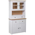 vidaXL Hoge kast Panama Range 93x40,5x180 cm massief, Huis en Inrichting, Kasten | Overige, Verzenden, Nieuw