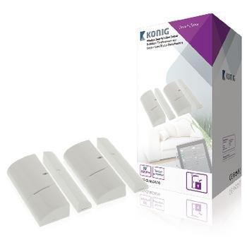 Draadloze Deur-Raam Sensor Konig - 2 Stuks, Doe-het-zelf en Verbouw, Alarmsystemen, Detector, Sensor of Melder, Nieuw, Raam of Deur
