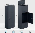 Pakketbrievenbus - Brievenbus - XL -Metaal - Zwart-Blauw, Tuin en Terras, Brievenbussen, Ophalen, Nieuw, Rvs, Staande brievenbus