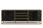 Dressoir Mangohout Fingula 210 cm, Huis en Inrichting, Kasten | Dressoirs, Verzenden, Nieuw, 200 cm of meer, Industriële meubels