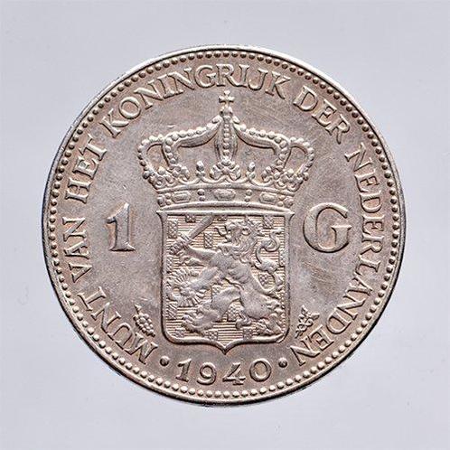 Nederland. Wilhelmina. 1 Gulden 1940 WILHELMINA IN LONDEN, Postzegels en Munten, Munten | Nederland