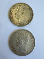 Spanje. Amadeo I. 5 Pesetas 1871*71 SDM-1871*74 DEM (Lote de