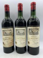 1962 Château des Moulinets - Haut-Médoc - 3 Flessen (0.75, Verzamelen, Nieuw