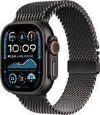 Apple Watch Ultra 2 49 mm titanium kast zwart op Milanees, Verzenden, Zo goed als nieuw