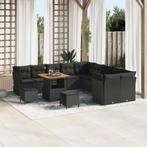 vidaXL 13-delige Tuinbankenset met kussens poly rattan, Tuin en Terras, Verzenden, Nieuw, Rotan