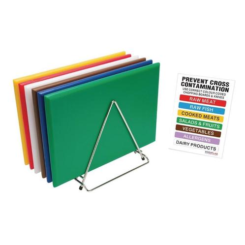 Kunststof snijplanken set met rek | 455 x 305 x 25 mm, Zakelijke goederen, Horeca | Overige, Verzenden