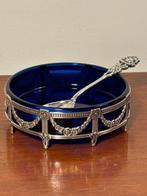 Sauskom (2) - Zilveren, kristal - theelepeltje, Antiek en Kunst