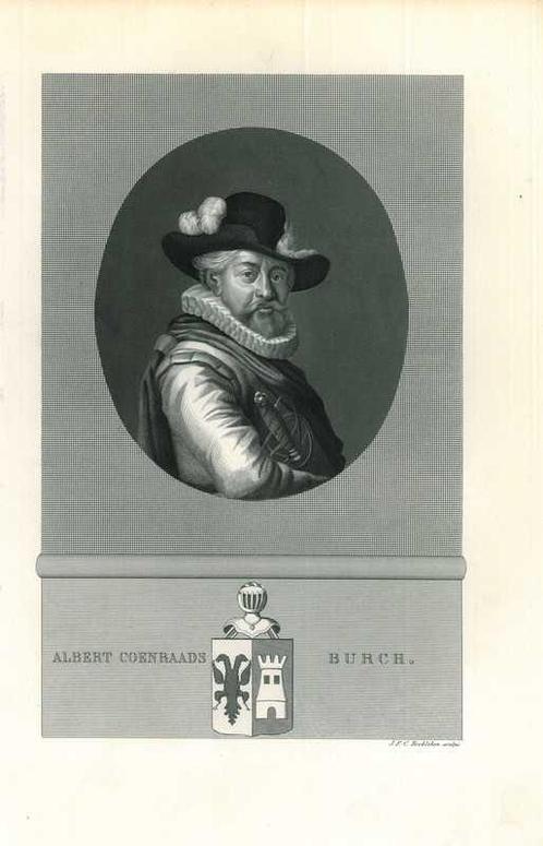 Portrait of Albert Coenraadsz. Burgh, Antiek en Kunst, Kunst | Etsen en Gravures