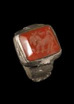 Islamitische Ottomaanse/Bedoeïnenstijl zilveren metaal Ring, Antiek en Kunst