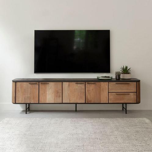 *WOONWINKEL* DTP Home Soho Tv-meubel Mortex En Teak 230 Cm, Huis en Inrichting, Kasten | Televisiemeubels, Nieuw, Verzenden