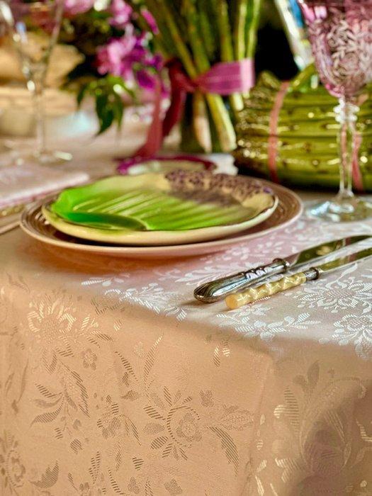 Tafelkleed met 12 bijpassende adamascado classic servetten, Antiek en Kunst, Antiek | Kleden en Textiel