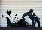 Kunstdruk Banksy - Gorilla London Zoo 70x50cm, Verzenden, Nieuw