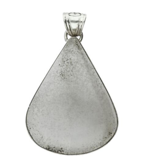 Zilveren blauwe Chalcedoon edelsteen druppel XL hanger, Sieraden, Tassen en Uiterlijk, Kettinghangers, Verzenden