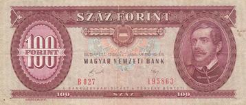 HUNGARY P.171h - 100 Forint 1989 aVF beschikbaar voor biedingen