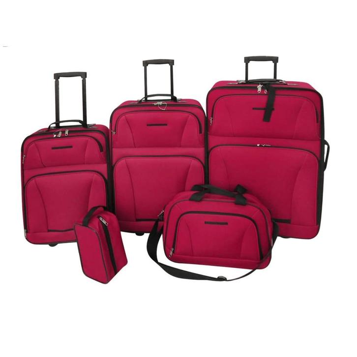 vidaXL Reisbagage set rood 5-delig, Sieraden, Tassen en Uiterlijk, Koffers, Nieuw, Verzenden