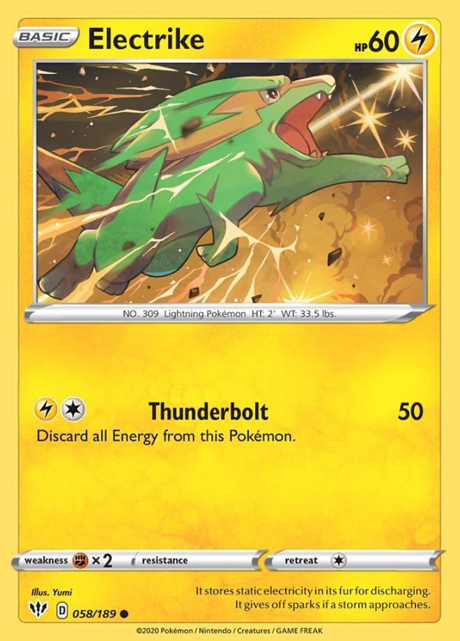 Electrike 058/189 Darkness Ablaze, Hobby en Vrije tijd, Verzamelkaartspellen | Pokémon, Losse kaart, Nieuw, Foil, Ophalen of Verzenden