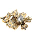 8 Krt. Antiek Duitse hanger met diamanten ca. 0,70 ct., Ophalen of Verzenden, Goud, Met edelsteen