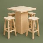 Statafel - bartafel - barkrukken vurenhout - TOP KWALITEIT!, Ophalen of Verzenden, Nieuw in verpakking, Meubilair