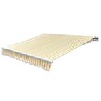 vidaXL Luifel gemotoriseerd uitschuifbaar 400 cm geel/wit, Tuin en Terras, Verzenden, Nieuw