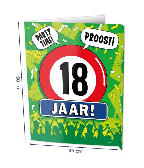 Raambord 18 jaar 60cm, Hobby en Vrije tijd, Feestartikelen, Nieuw, Verzenden