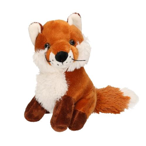 Pluche vos knuffel zittend 20 cm - Knuffel vossen, Kinderen en Baby's, Speelgoed | Knuffels en Pluche, Verzenden