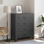 vidaXL Ladekast industriële stijl 78x40x93 cm metaal zwart, Kinderen en Baby's, Kinderkamer | Commodes en Kasten, Verzenden, Nieuw