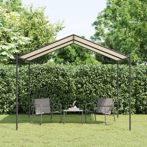 Tuinpaviljoen 3x3 m staal en stof beige (Overige), Huis en Inrichting, Overige Huis en Inrichting, Nieuw, Verzenden