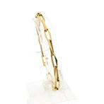 Gouden closed for ever armband | 20 cm (gouden armband), Sieraden, Tassen en Uiterlijk, Armbanden, Ophalen of Verzenden, Gebruikt