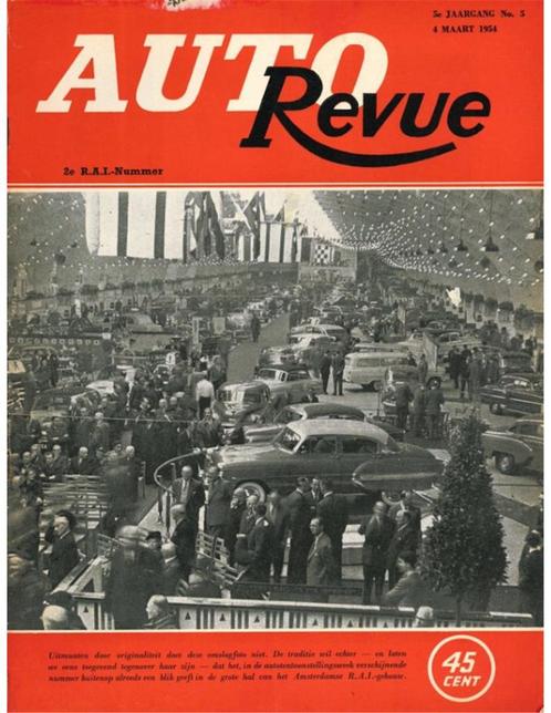 1954 AUTO REVUE MAGAZINE 05 NEDERLANDS, Boeken, Auto's | Folders en Tijdschriften