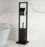 Toiletrolhouder Borstel Staal Modern | Premium | OP=OP, Ophalen of Verzenden, Nieuw, Zwart, Overige typen