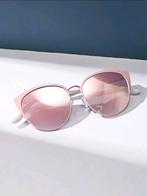 Retro Cat-Eye Zonnebril – Roze & Wit, Overige merken, Zonnebril, Verzenden, Wit