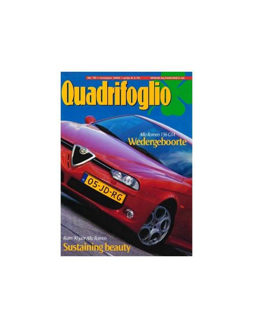 2002 ALFA ROMEO QUADRIFOGLIO MAGAZINE 70 NEDERLANDS, Boeken, Auto's | Folders en Tijdschriften, Alfa Romeo