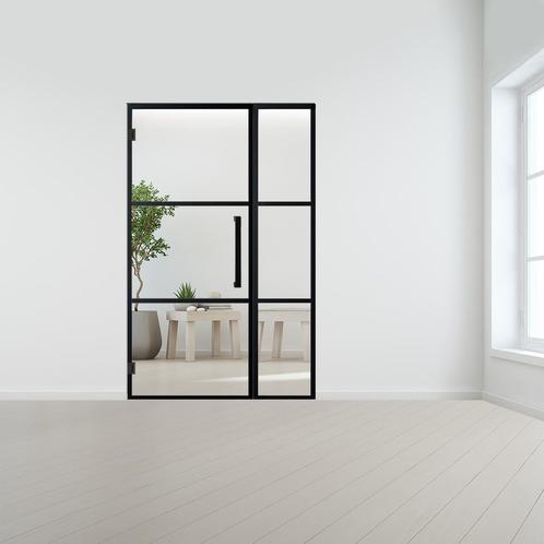 Steel look deur met zijlicht zonder kozijn, Doe-het-zelf en Verbouw, Deuren en Horren, Nieuw, Ophalen of Verzenden
