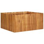 vidaXL Plantenbak verhoogd 100x100x50 cm massief acaciahout, 100 cm of meer, Verzenden, Nieuw, Hout