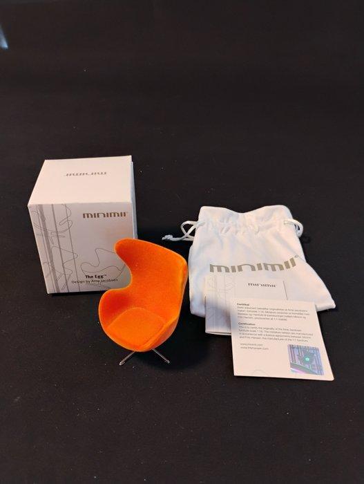 Minimii - Fritz Hansen/Arne Jacobsen - Stoel - Metaal, stof, Antiek en Kunst, Antiek | Meubels | Stoelen en Banken