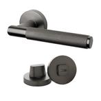 Deurklink Luxor antraciet grijs met WC sluiting, Ophalen of Verzenden, Nieuw, Overige materialen, Klink of Kruk
