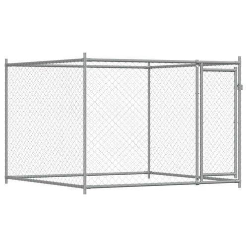 Hondenkennel 2x2m Grijs - OP = OP! Profiteer nu!, Dieren en Toebehoren, Hondenhokken, 100 cm of meer, 110 cm of meer, Nieuw, Hondenkennel