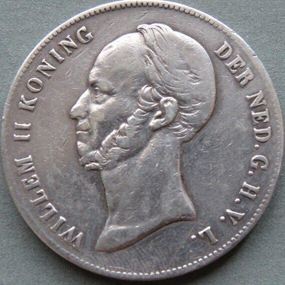 Nederland. Willem II. 2 1/2 Gulden 1847 (Zonder, Postzegels en Munten, Munten | Nederland