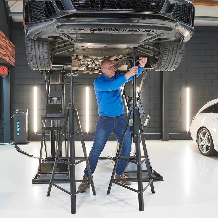 Datona Assteunen hoog 2 ton set met spindel - 2 stuks -, Auto diversen, Krikken, Nieuw, Ophalen of Verzenden