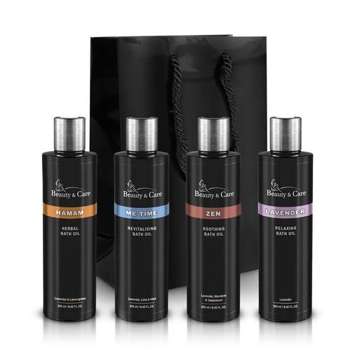 Beauty & Care Cadeaupakket Badolie Relax XL 1 Set.  new, Huis en Inrichting, Badkamer | Badtextiel en Accessoires, Zwart, Nieuw