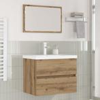 vidaXL Badkamermeubelset 3 pcs Zwart eiken 60 x 38.5 x 45 cm, Huis en Inrichting, Verzenden, Nieuw