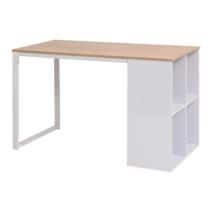 Studeertafel 120cm | Tweedekansje | Eiken/Wit, Huis en Inrichting, Bureaus, Nieuw, Bureau, Ophalen of Verzenden