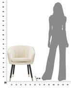 FAUTEUIL PARIJS CREMA/GOUD CM 62X58X78, Huis en Inrichting, Fauteuils, Ophalen of Verzenden, Nieuw