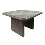 Bilbao lounge-diningtafel 110x110xH70 cm grijs, Tuin en Terras, Ophalen of Verzenden, Nieuw, Wicker
