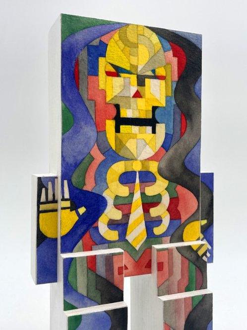 Wxyz (1980) - sculptuur, 322-1 - 246 mm - Hout, Metaal -, Antiek en Kunst, Kunst | Schilderijen | Modern